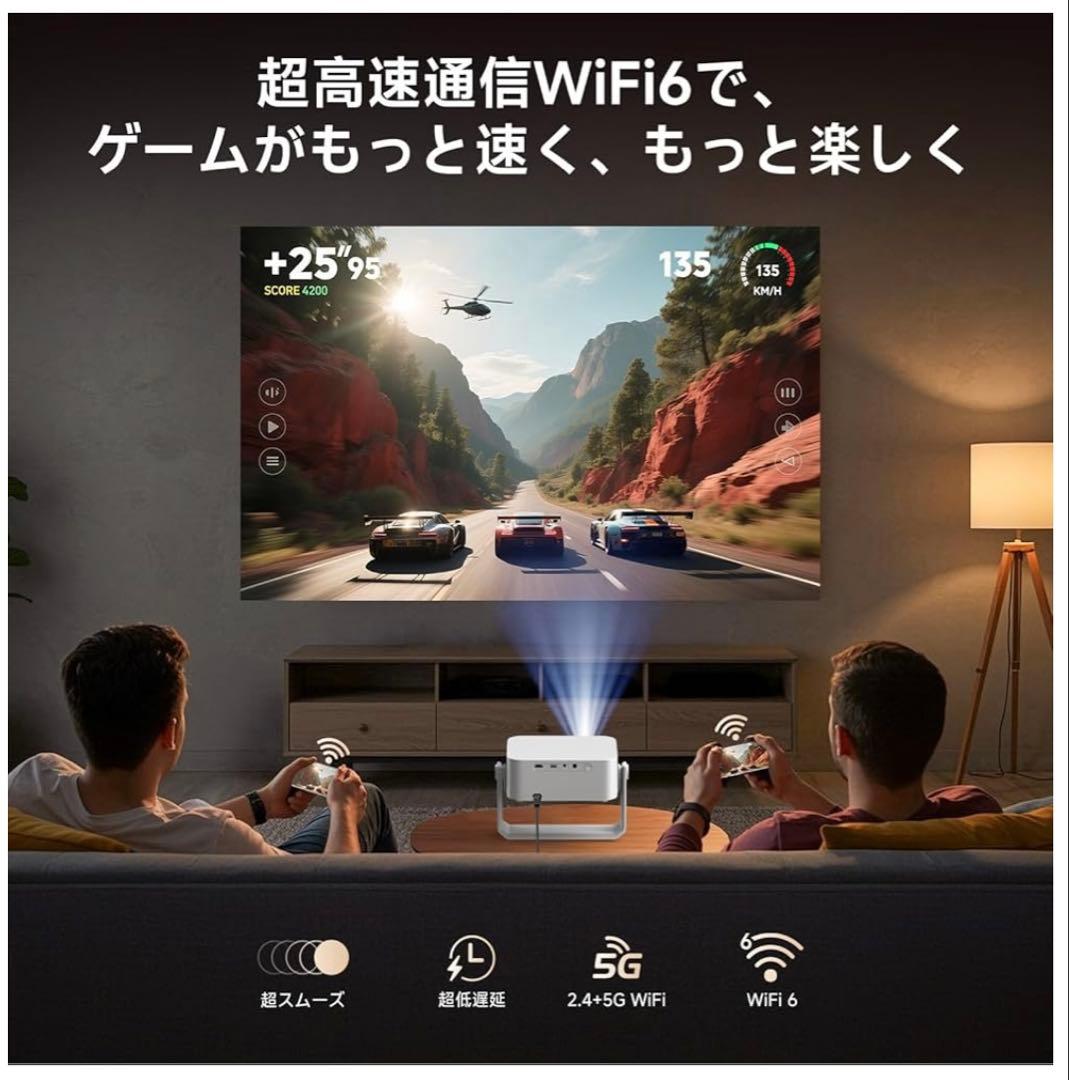 プロジェクター 家庭用 小型 天井 1200ASNI 高輝度 1080P 4K