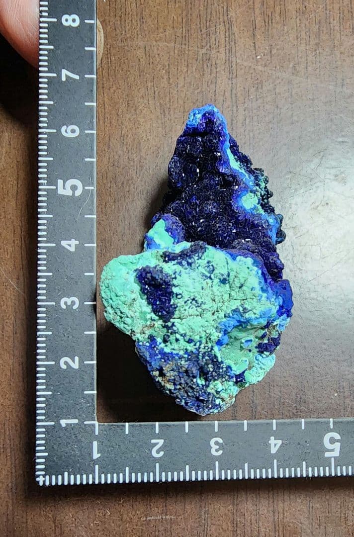 アズライトとマラカイトの共生(銅鉱石）ミルピラス鉱山（メキシコ）