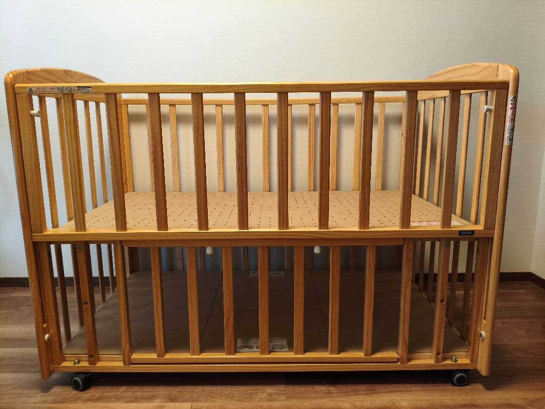 【直接引き取り】KATOJI　ベビーベッドチャーミー　ナチュラル