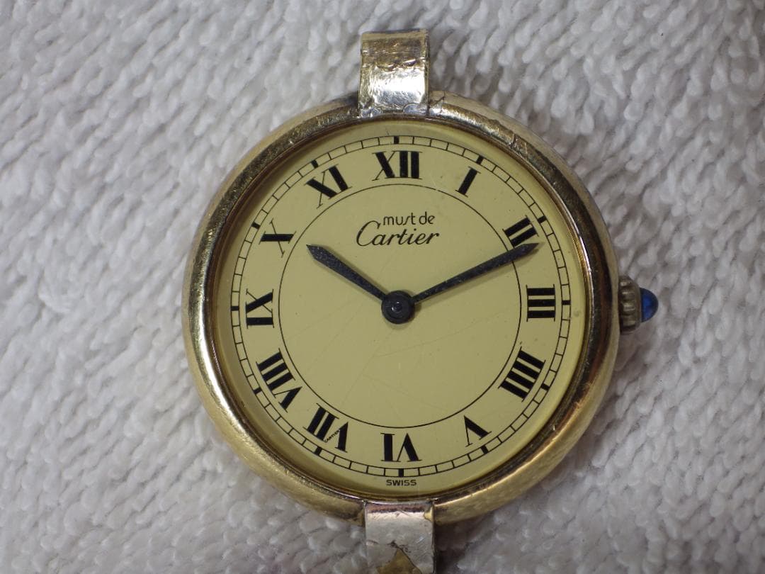 Cartier Cal.81女性用ジャンク時計・電池交換済み・OH必要・修理必要