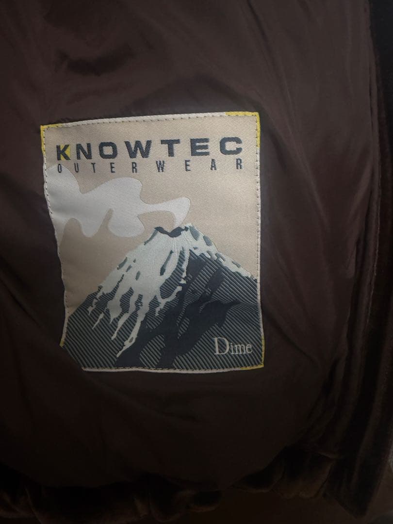 Dime Lサイズ ブラウン ダウンジャケット Velvet