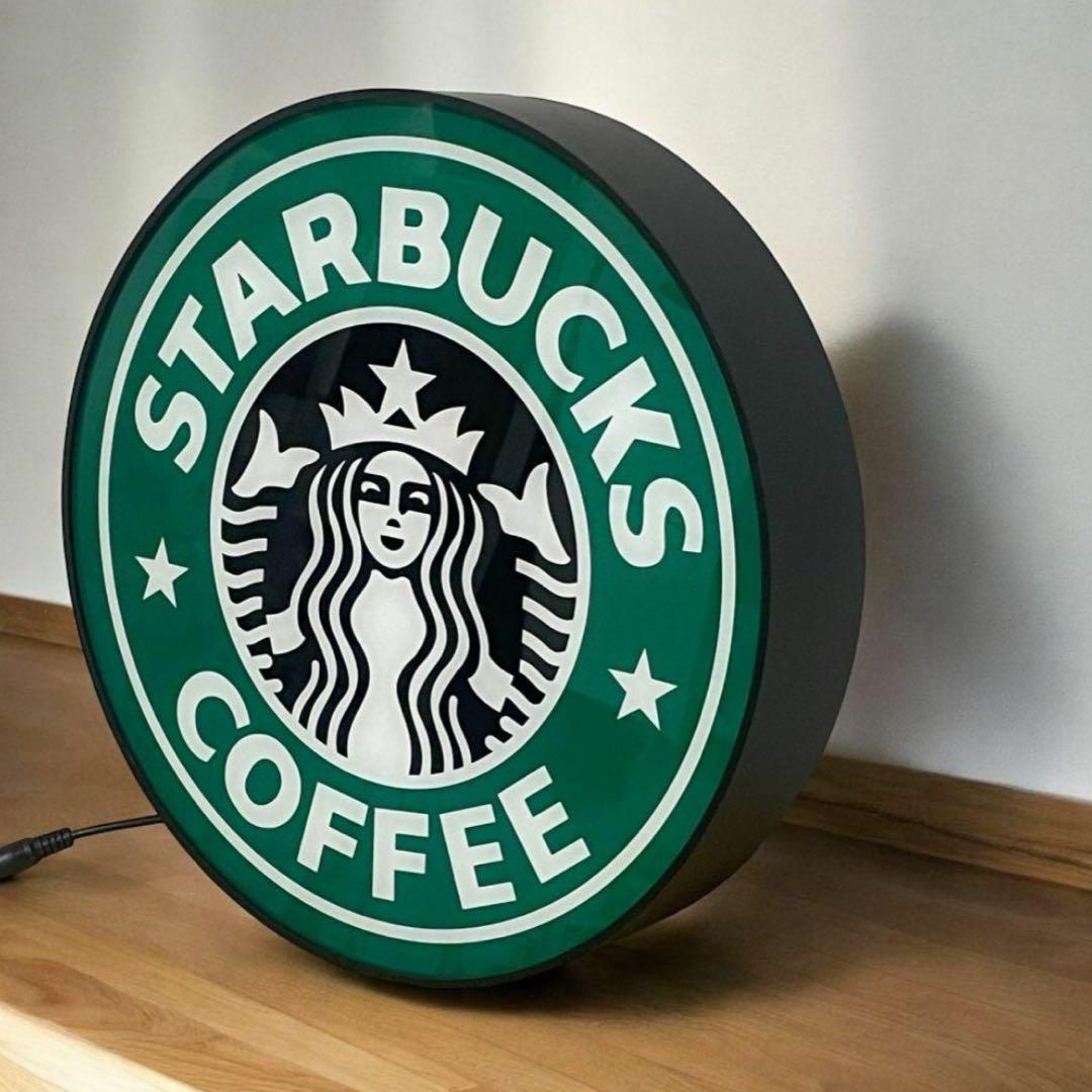スタバ 旧ロゴ 看板 ライト LED ネオンサインレプリカ店舗用 壁掛け新品