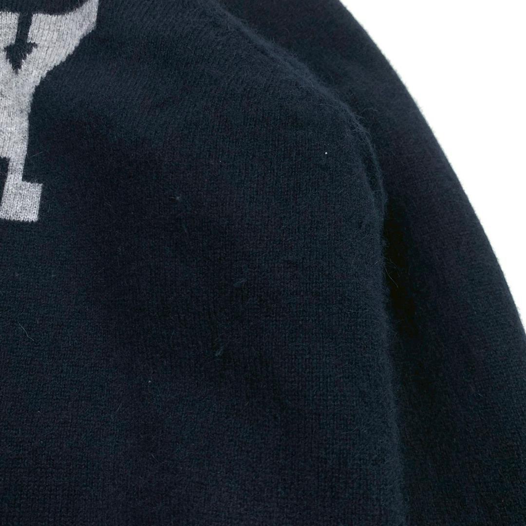 【サイズ5】2023年 パーリーゲイツ カシミヤ ニット ネイビー　E035