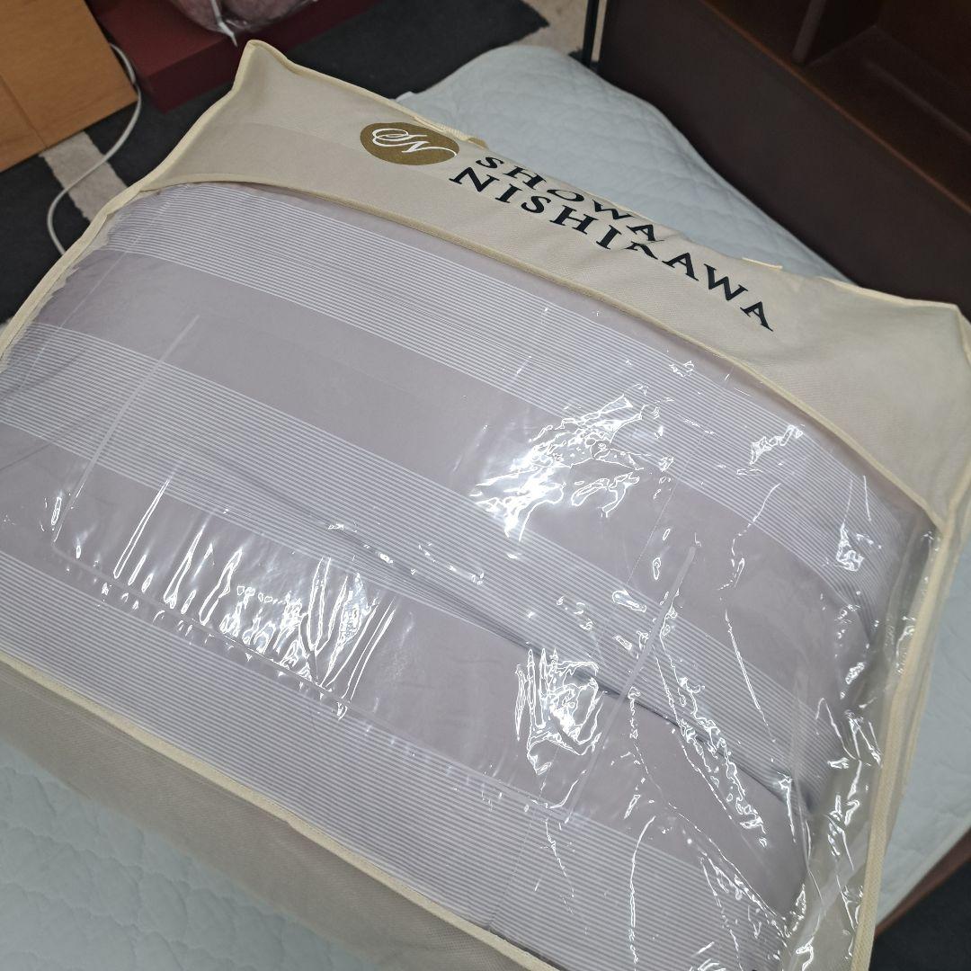 新品 西川 羽毛布団 シングルロング 羽毛掛け布団 ダウン ハイボリューム 日本