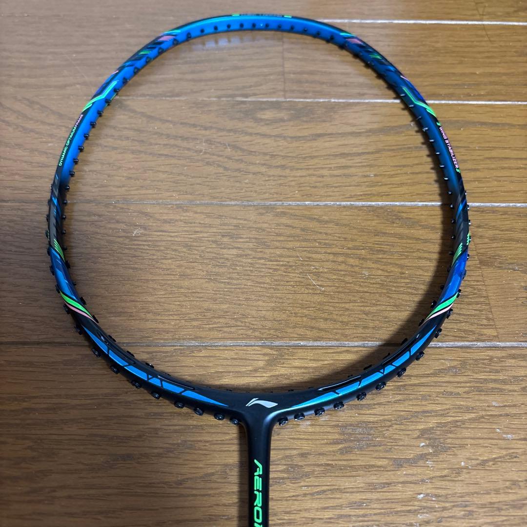 リーニン AERONAUT7000B バドミントンラケット 青/緑/黒