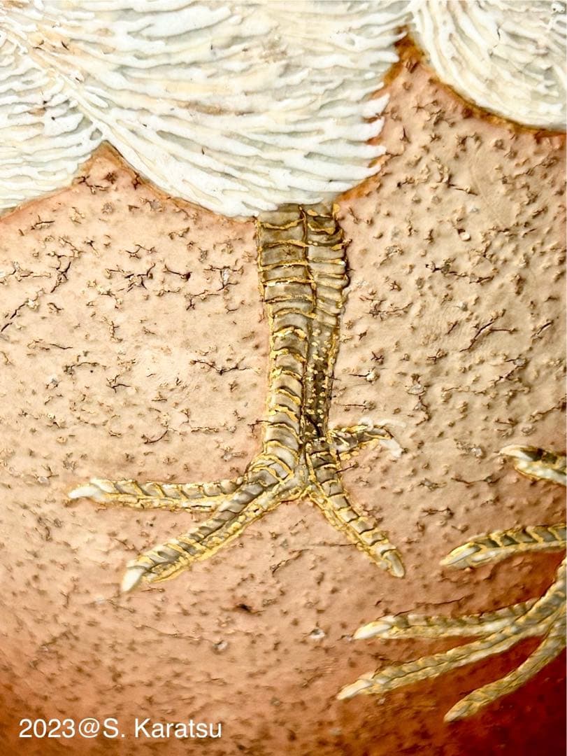 真葛香山 宮川香山 稀少 真砂肌雛鶴図花瓶 共箱付