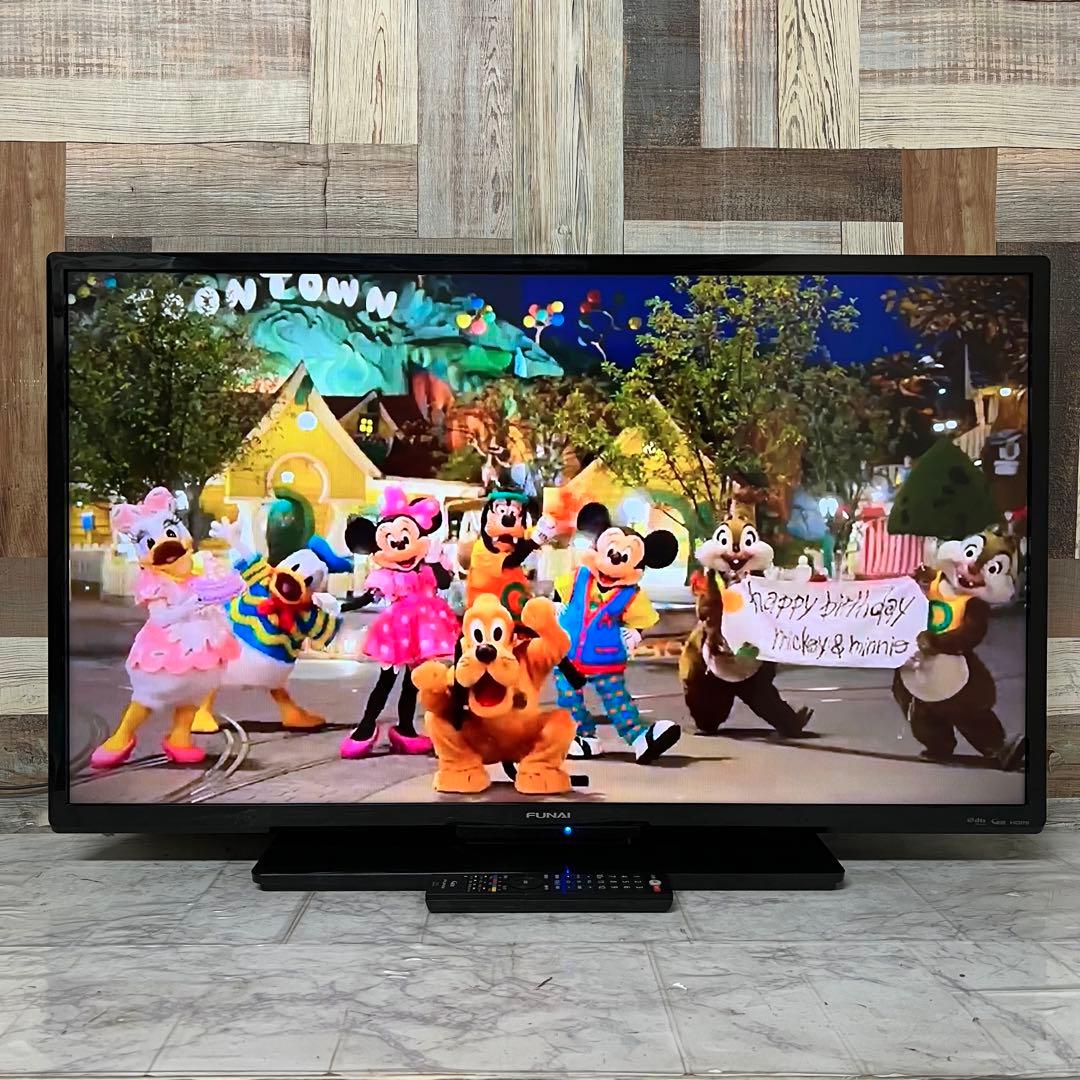 即日受渡❣️全国送料込 フナイ40型地デジBSCSテレビ Wチューナー裏番組録画可