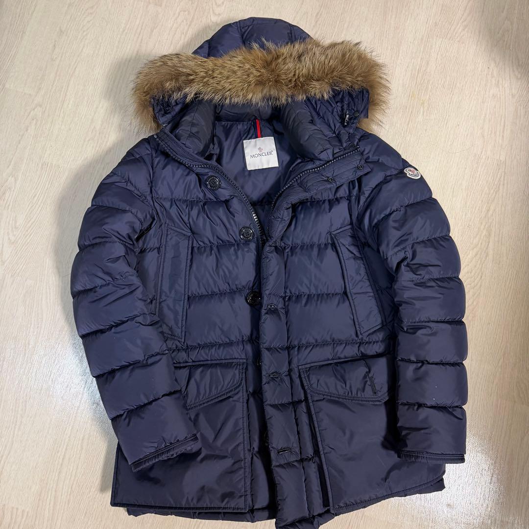 【定価40万⭐️レアサイズ3⭐️】モンクレールクルーニーダウンジャケットネイビー