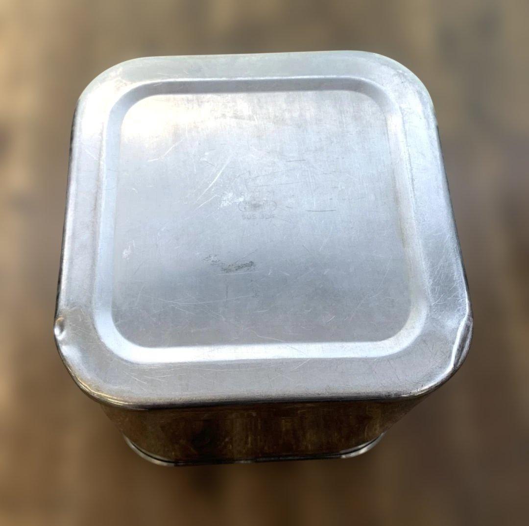 ユキワ ステンレス 角深型キッチンポット 21×1個・15×2個 計3個 蓋付