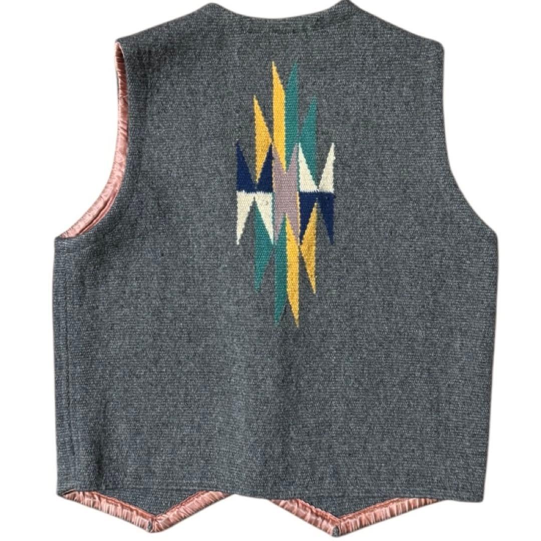 雰囲気抜群 ORTEGA'S オルテガ チマヨベスト くるみボタン 36 グレー