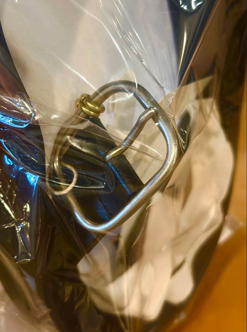 新品　ETRE TOKYO ブラスリングバックルセンターステッチベルト　ブラック