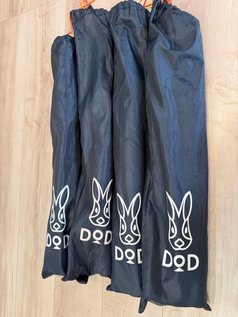 DOD木目ウッド柄ビッグタープポール4本セット28mm極太