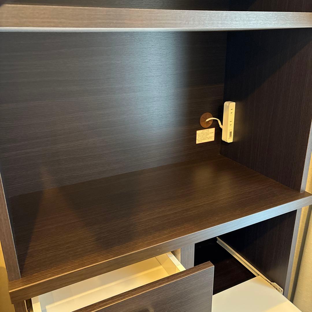 Nitori ニトリ ダークブラウン 食器棚 可動棚付き 美品