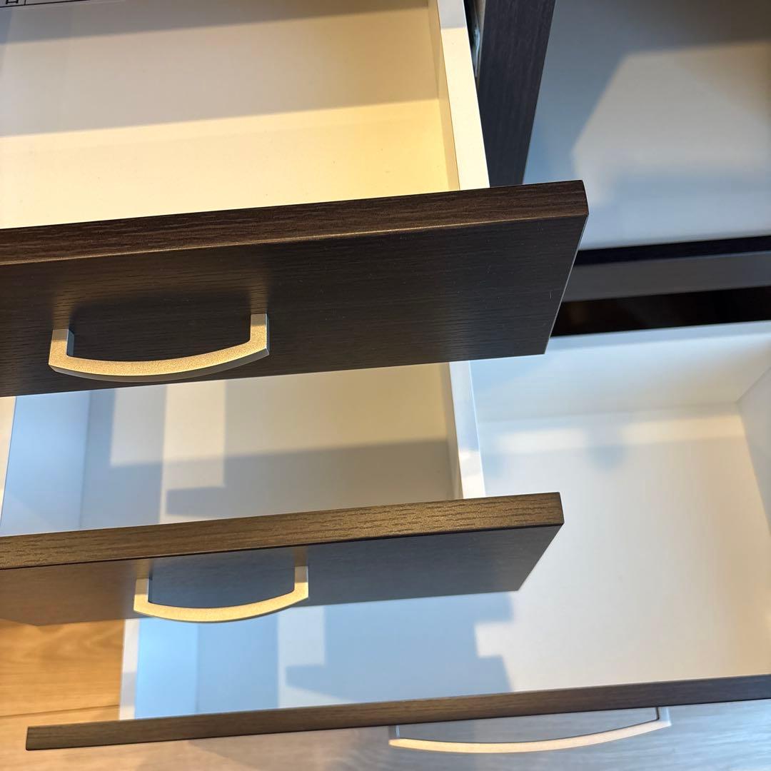 Nitori ニトリ ダークブラウン 食器棚 可動棚付き 美品