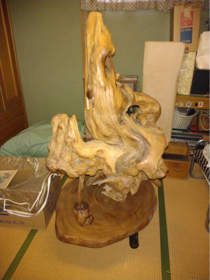 天然木の花台（置物、玄関、床の間、骨董、希少、アンティーク、木）