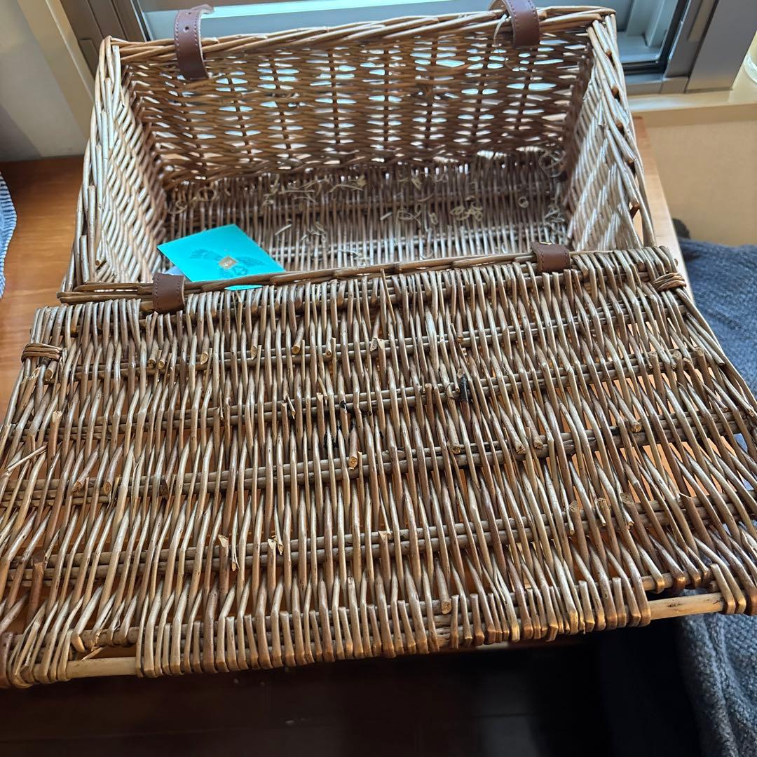 42cm 中型　ウイッカー・バスケット　新品　フォートナム&メイソン　バスケット