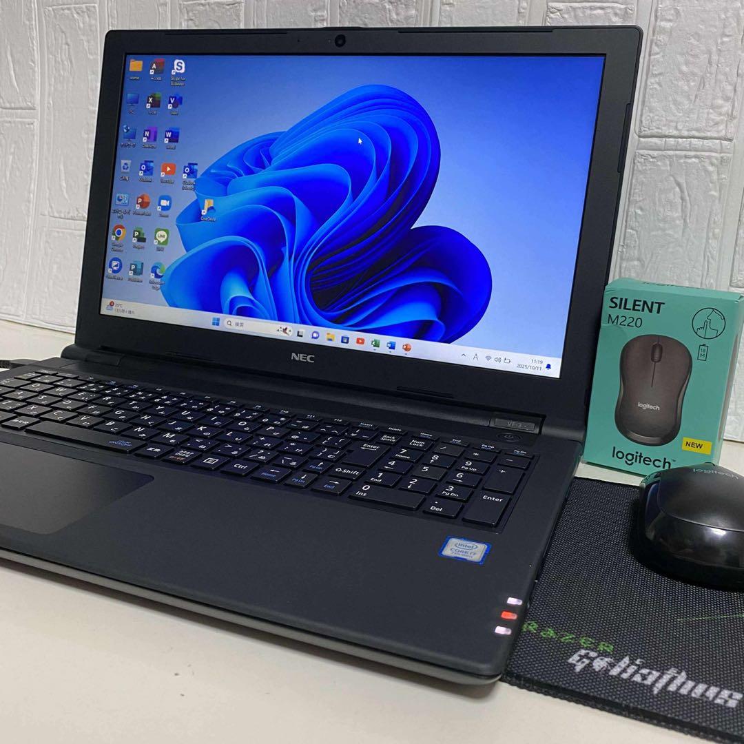 Windows11 オフィス付きCorei7 SSD256GB NECノートPC