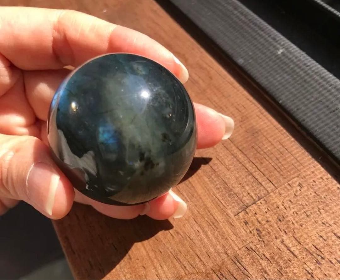 ☘️レア❤︎青く輝く夜空のラブラドライト スフィア 〜神秘の青光〜 丸玉