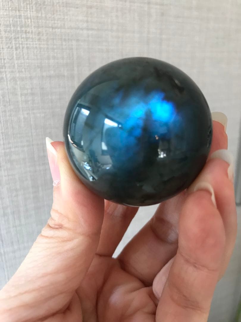 ☘️レア❤︎青く輝く夜空のラブラドライト スフィア 〜神秘の青光〜 丸玉
