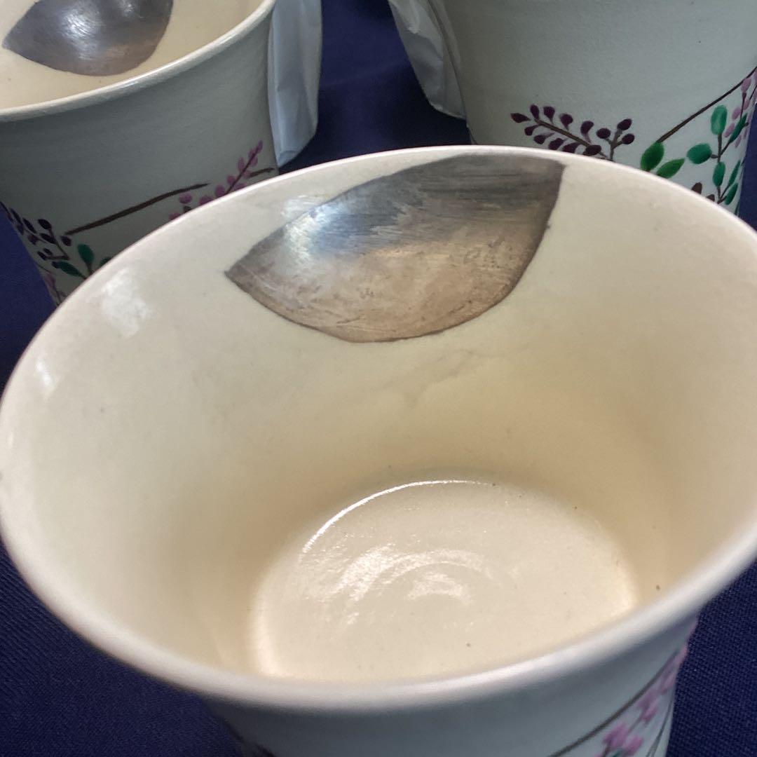 光　　京焼秋草筒向付10客　　新品未使用