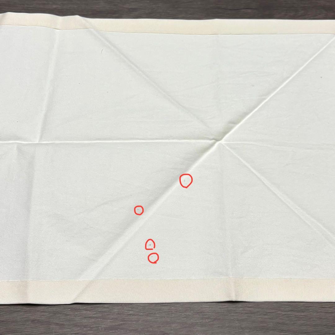 名古屋帯 手描友禅 白 塩瀬 正絹 中古 so256