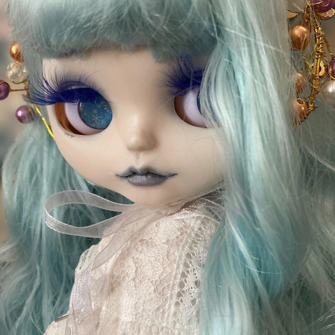 【専用商品です】カスタムドール『水の妖精』水色ロングウェーブヘア