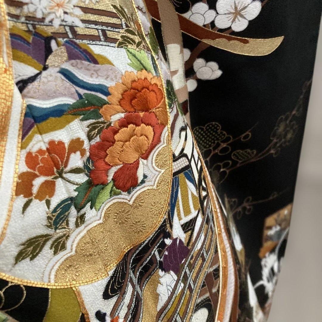新品　豪華黒留袖フルセットお探しの方に　刺繍　駒刺繍　金銀彩　比翼仕立て