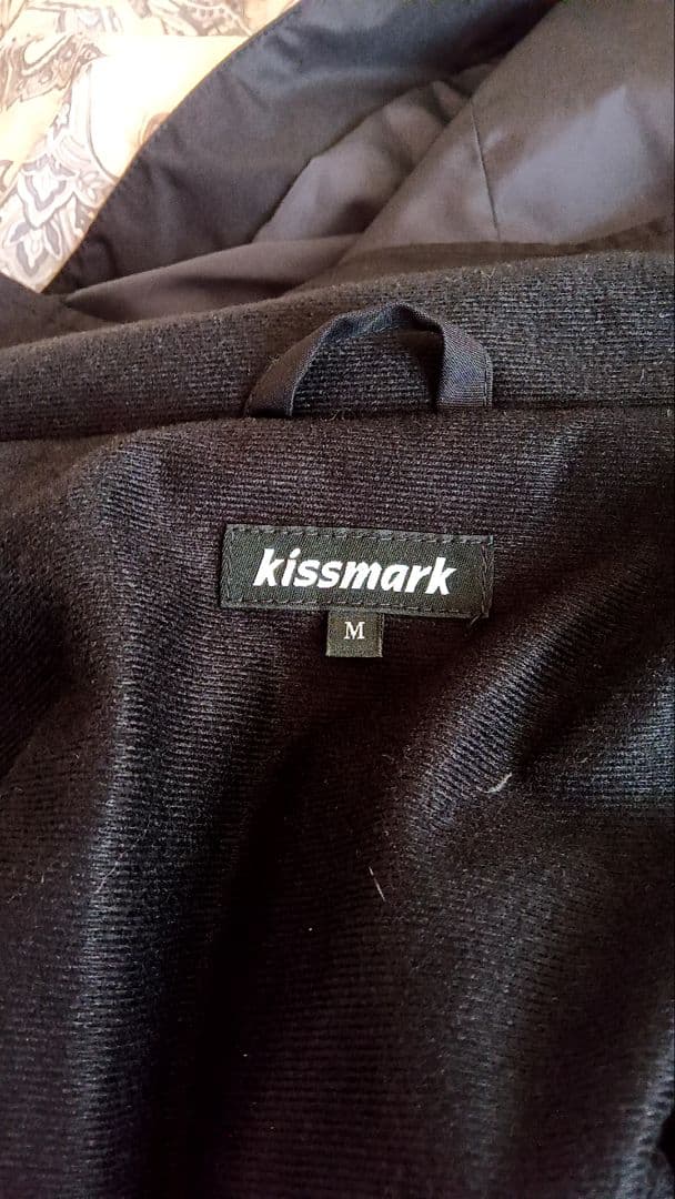 美品 kiss mark ブラック スキーウェア M 上下 メンズ スノーウェア