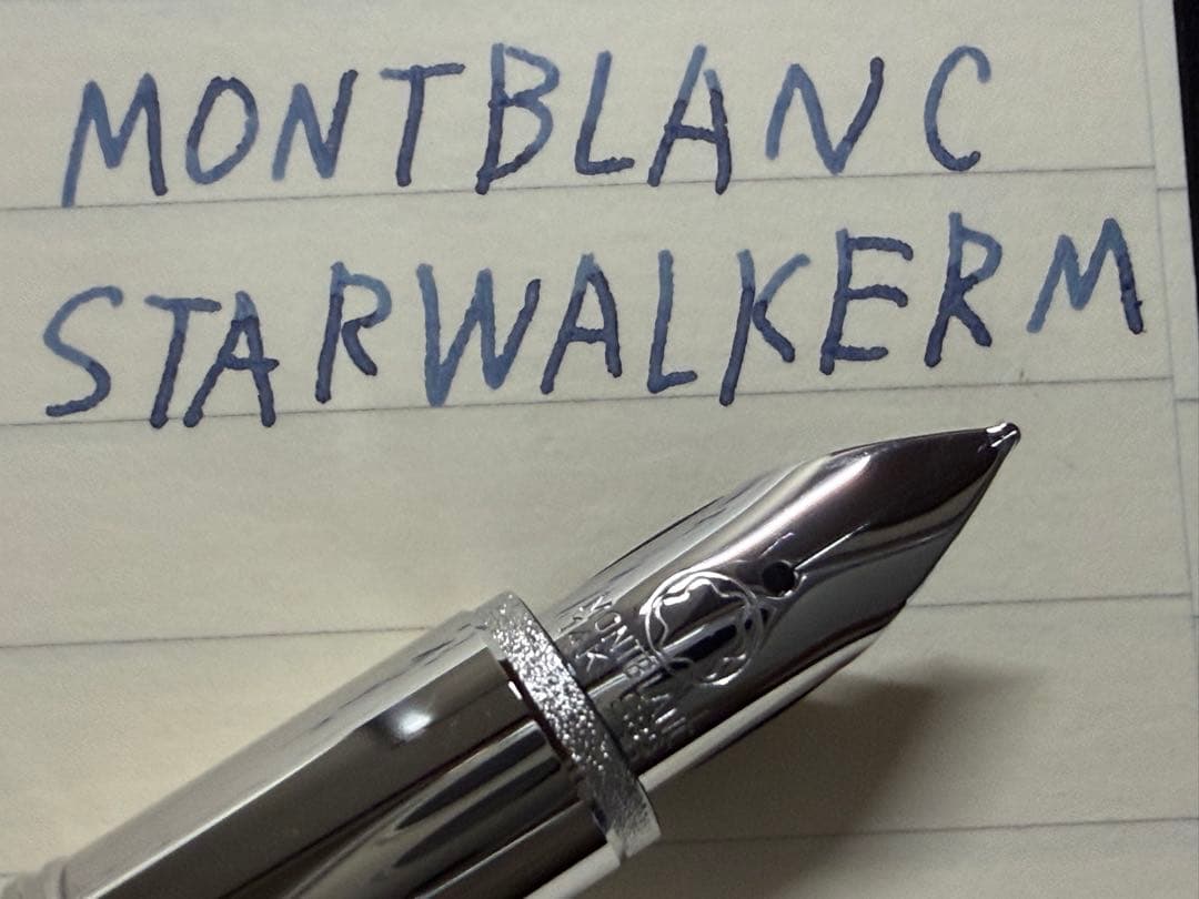 未使用に近い モンブラン スターウォーカー メタルラバー M 中字 万年筆