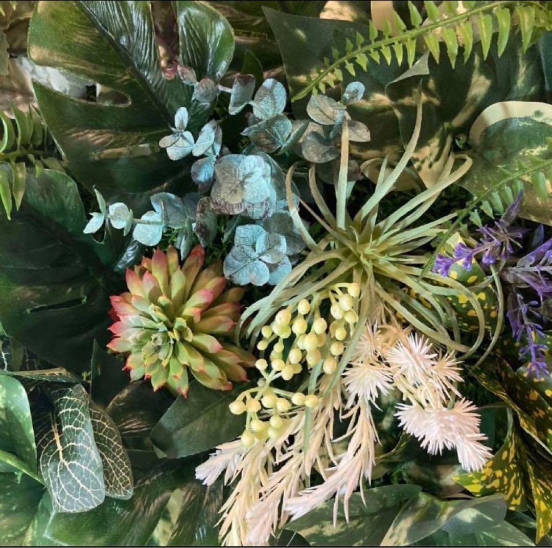 光触媒　人工観葉植物　ウォールグリーン　フェイクグリーン　壁掛け　402060@