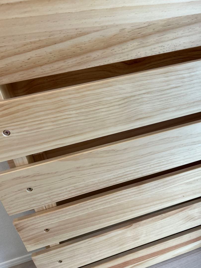 エムール　折りたたみすのこベッド　木製 天然木 シングル