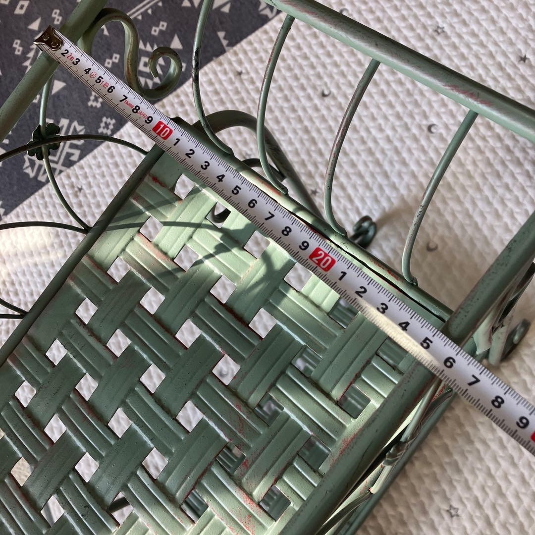 アンティーク風フラワースタンド　花台　2段　バスケット　プランター　サイド　大