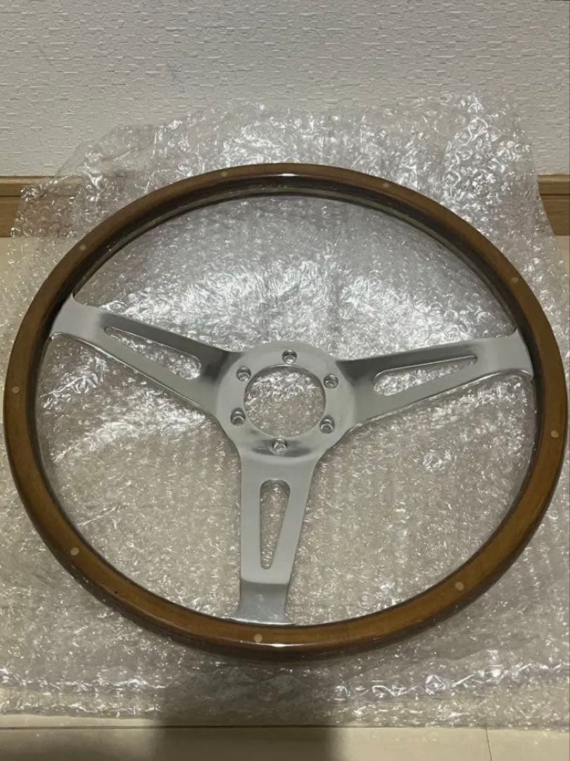 ウッドステアリング　三本スポーク