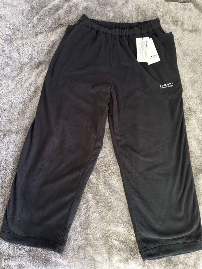 SUMARI ブラック フリースベスト&パンツ セットアップ