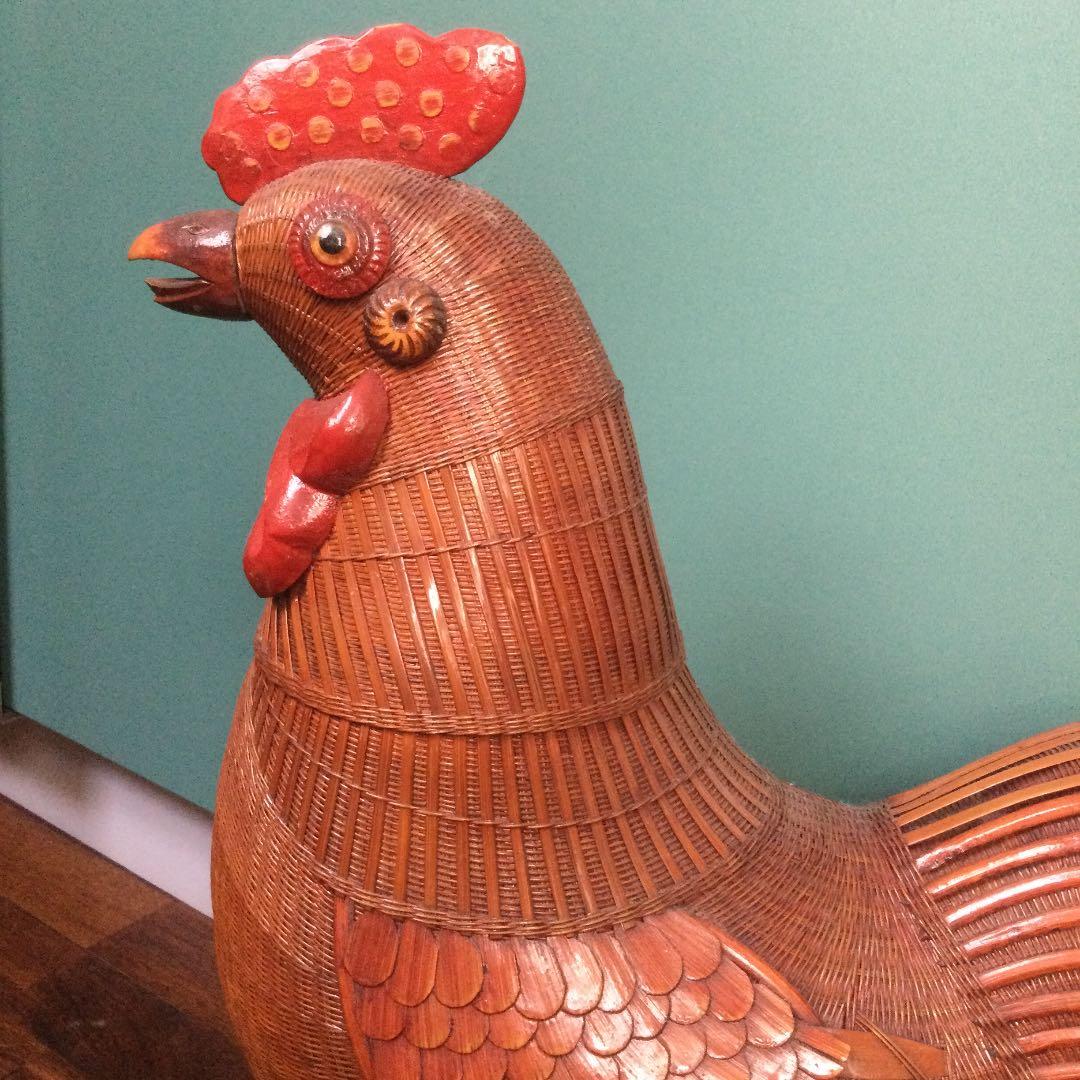 竹細工の鶏、70年代中国輸出品