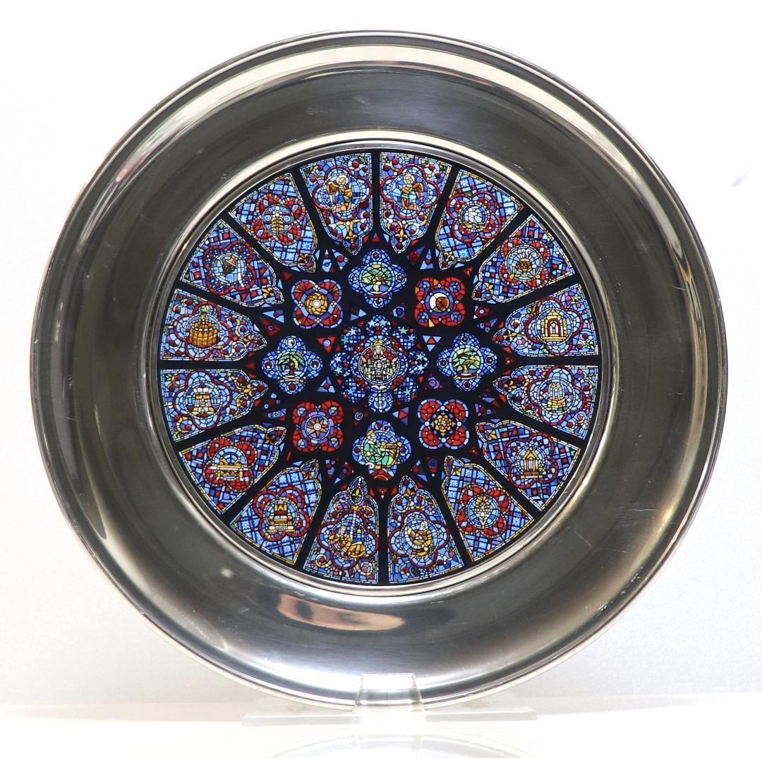 限定作品 ランス ノートルダム大聖堂 ヴィンテージ ステンドグラス 大型 バラ窓