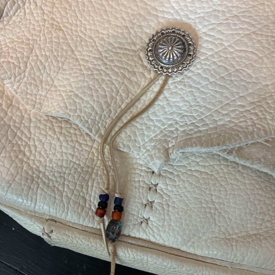 ネィティブアメリカン　ウォーターバッファローレザーショルダーバッグ