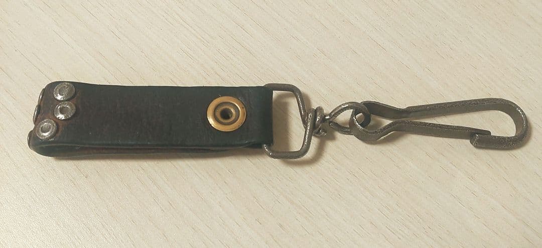 Martin Margiela 0 10 スタッズ付きレザーキーホルダー