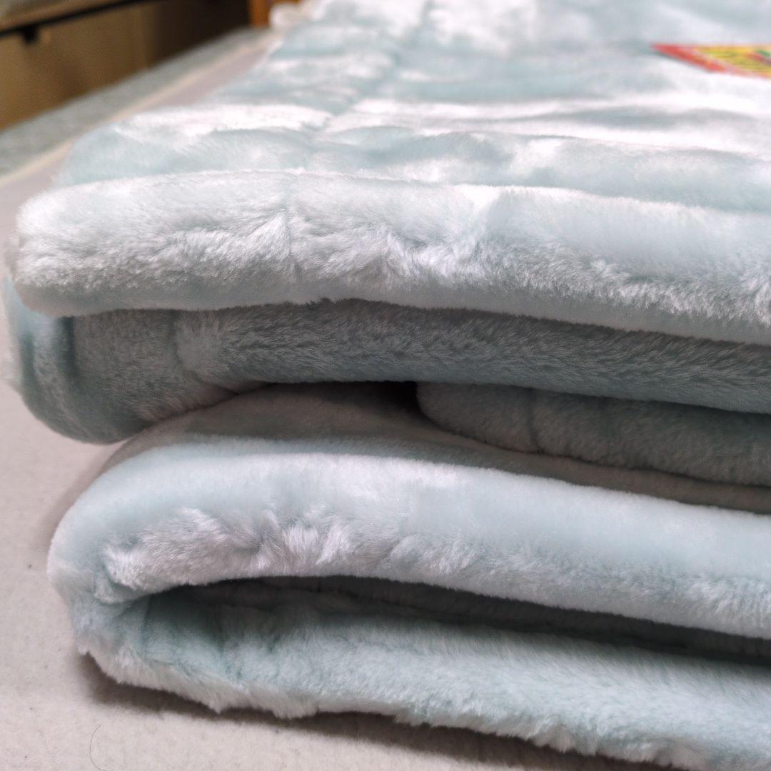 モイス＆ヒートニューマイヤー毛布一枚ものグリーン＆ピンク2枚組