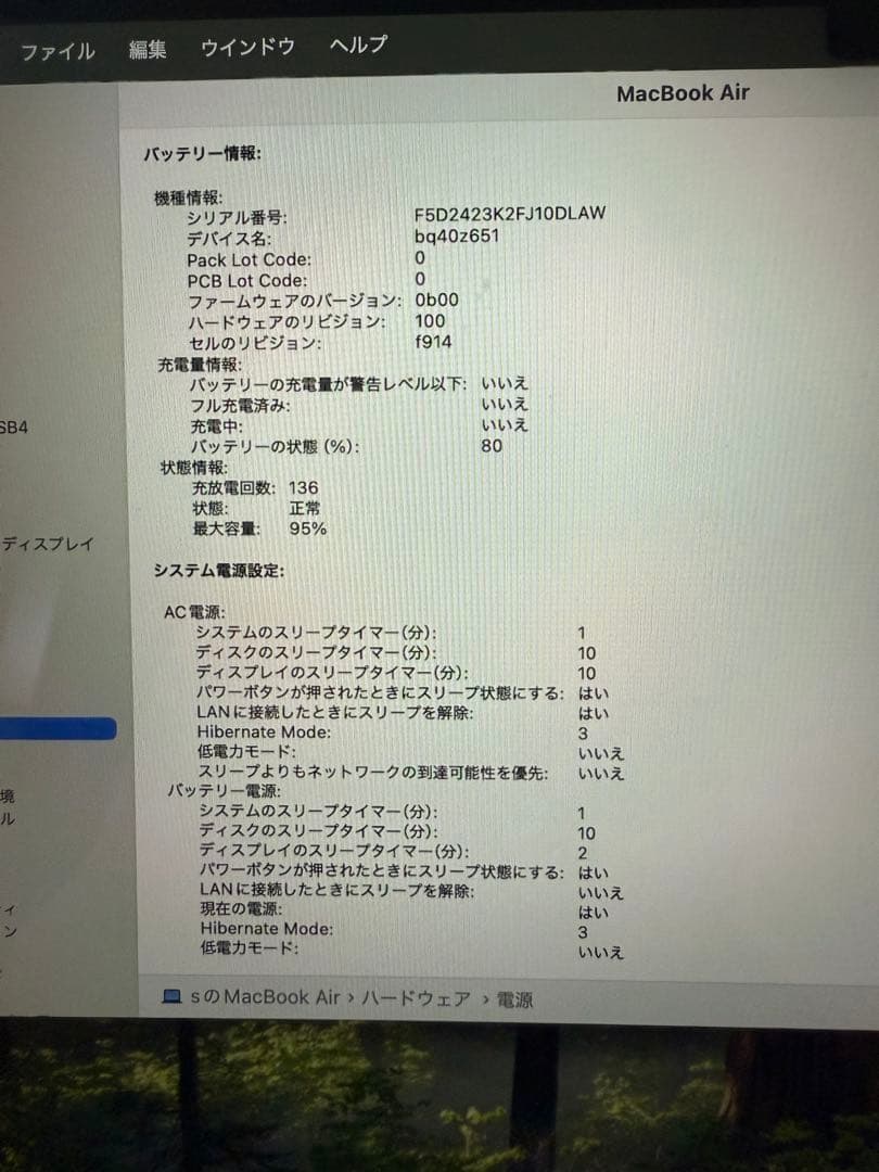 MacBook 13インチ 画面故障 外部モニター必須 現状渡し