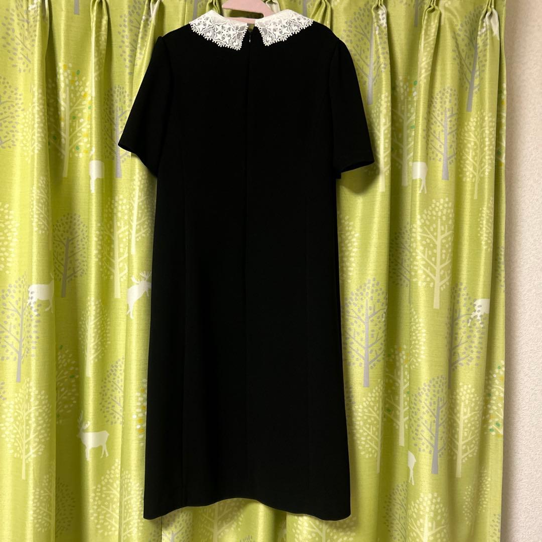 ANAYI 襟レース膝丈ワンピース