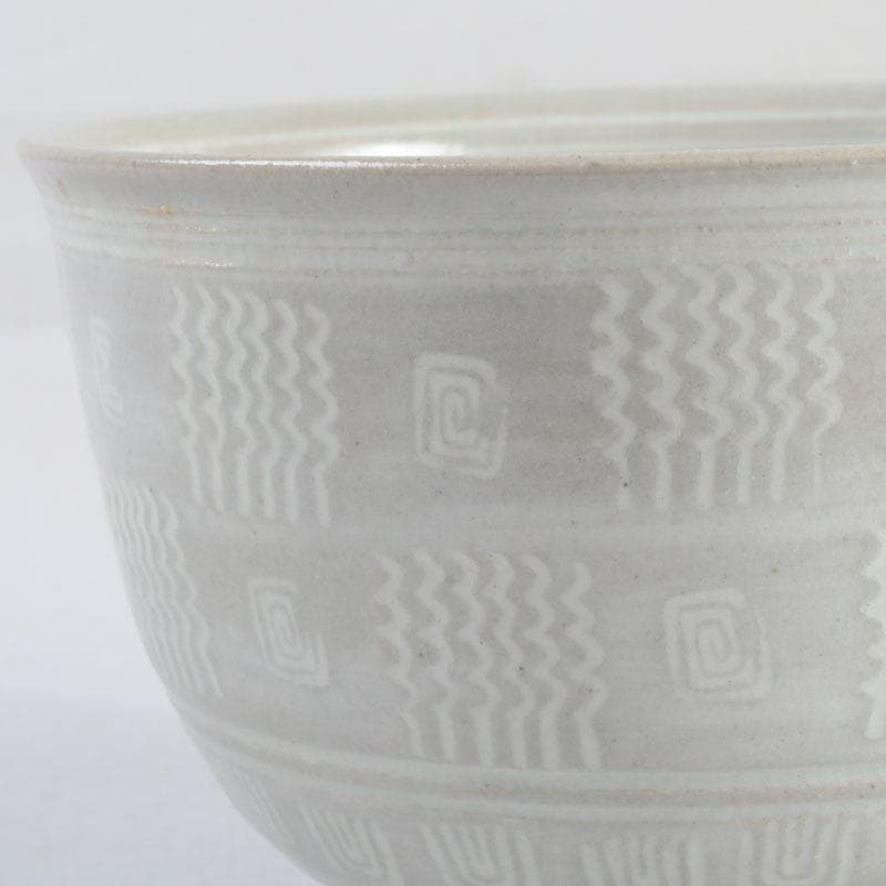 茶道具　京焼　加藤春永作　三島市松　数茶碗　六客　共箱　V　9769