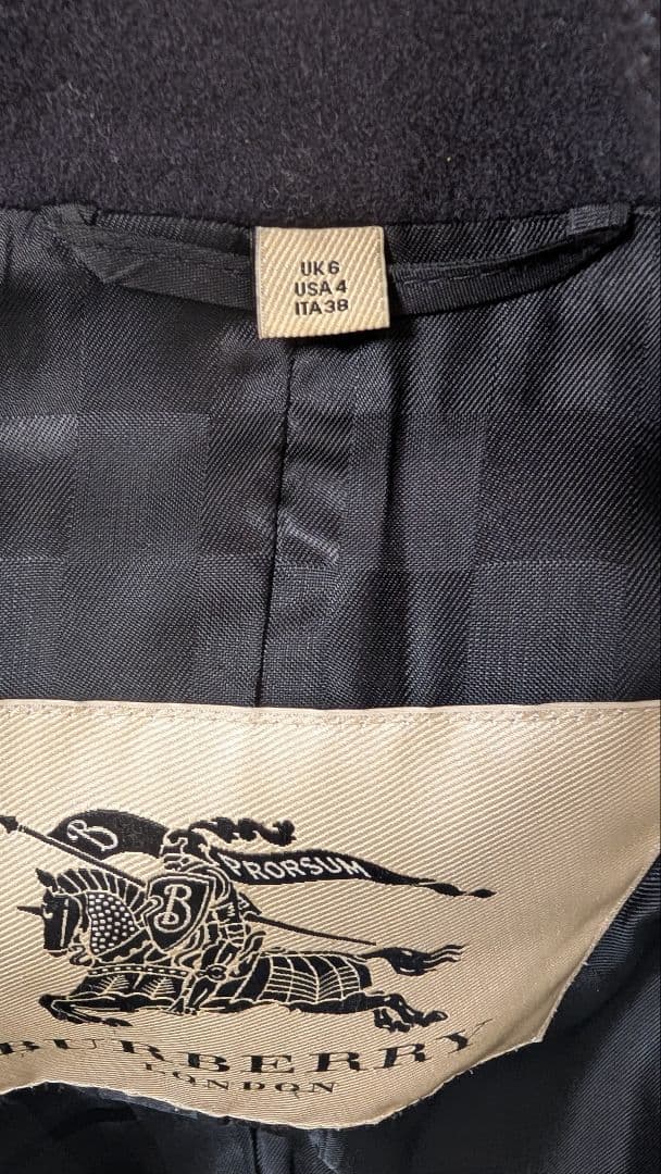 BURBERRY ウールコート ブラック UK 6