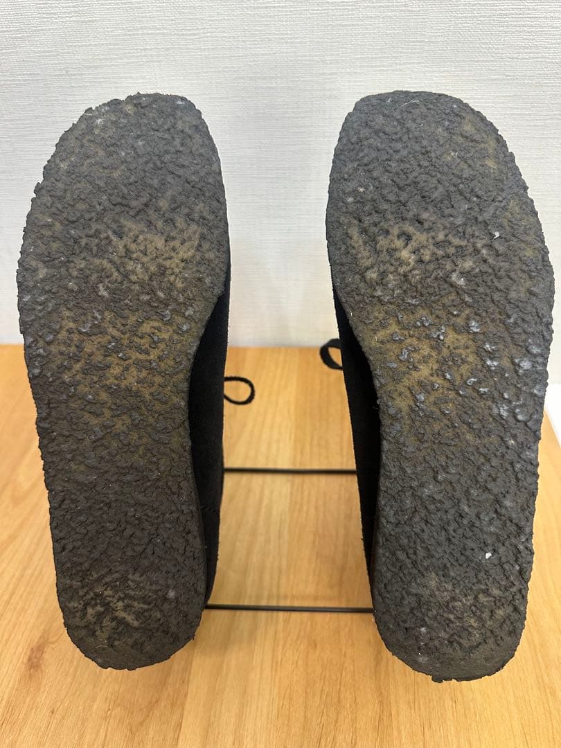 Clarks クラークス ワラビーブーツ ブラックスエード 替え紐付き