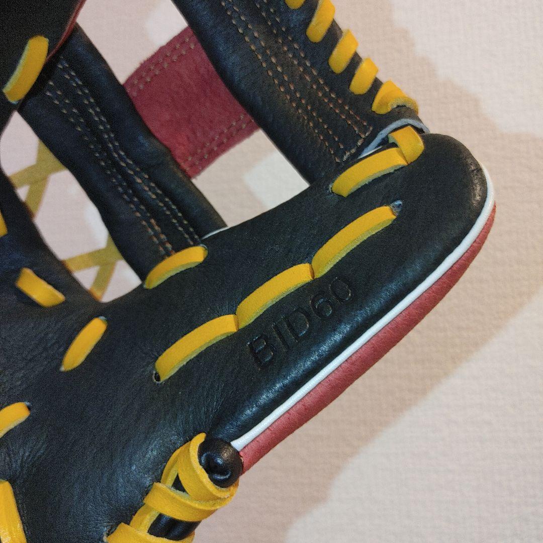 adidas　希少　少年野球　軟式　左投げ　グローブ ブラック×レッド