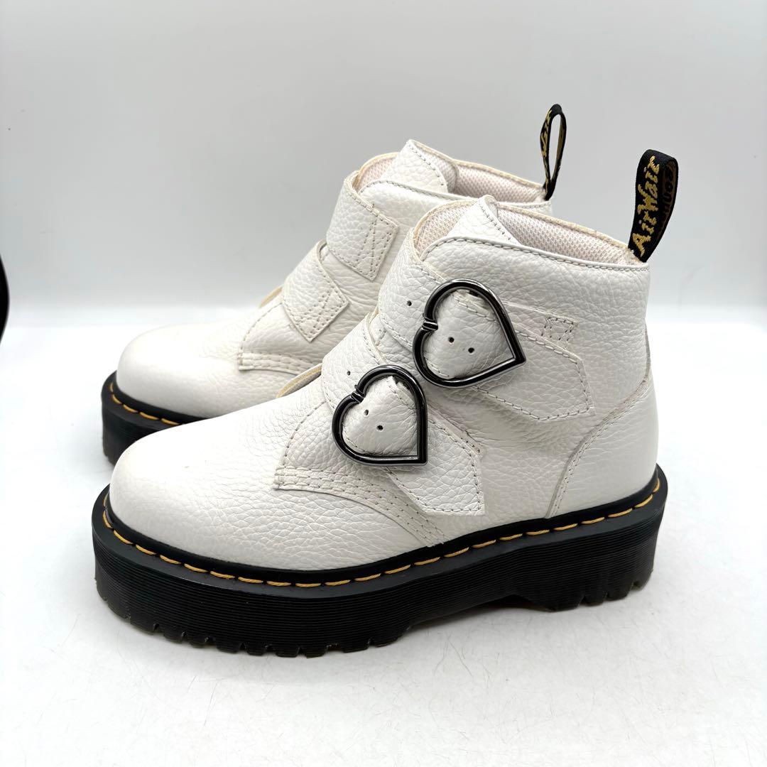 厚底✨ Dr.Martens デボンハート バレンタイン シボ 【38】 白
