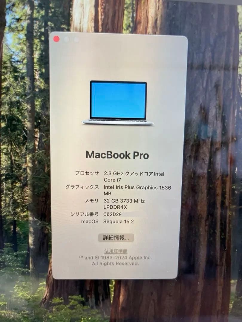 えりかさん専用　MacBookPro2020 13インチ/i7/32GB/1TB