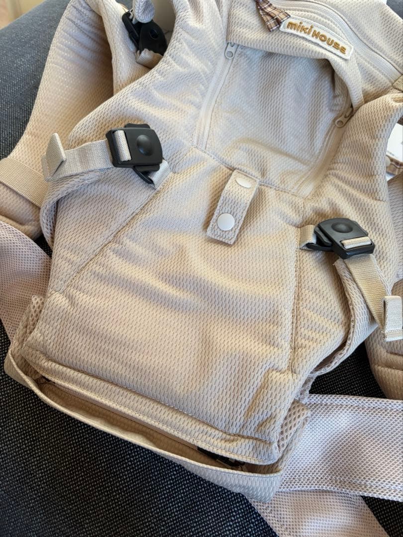 【美品】ミキハウス ファーストベビーキャリア ベージュ