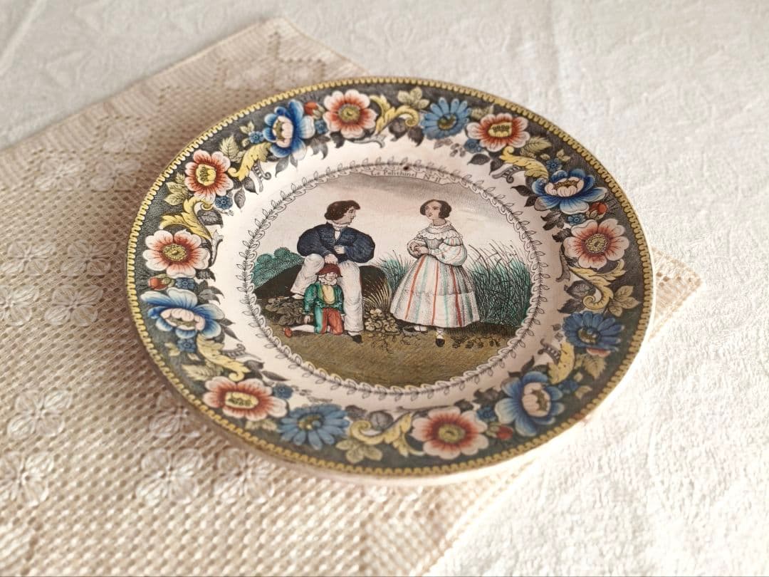【プップさま】antique ❀ 美しい転写の アンティーク プレート