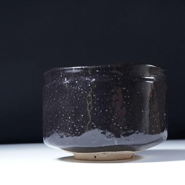 加藤光右衛門　瀬戸黒茶碗　共箱　茶道具　美濃陶
